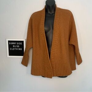 Madewell Burnt Orange Chunky Knit Open Front Cardigan Sweater Women’s Small
